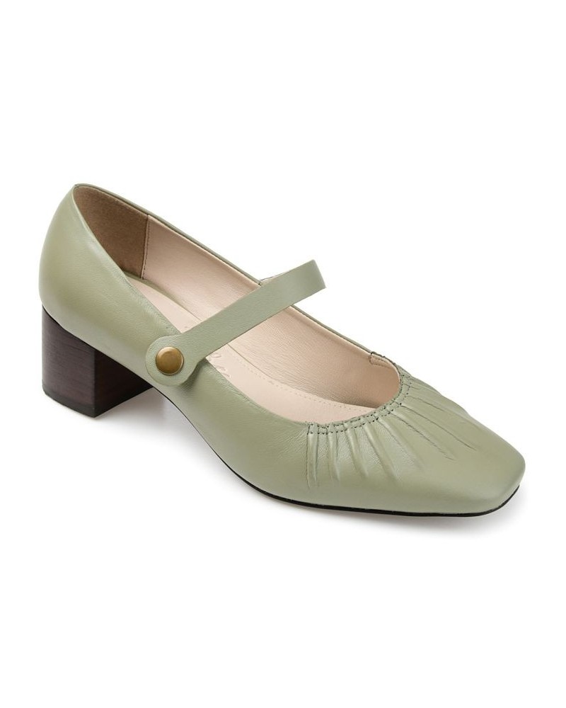 Women's Ellsy Low Heel Green $53.30 Shoes