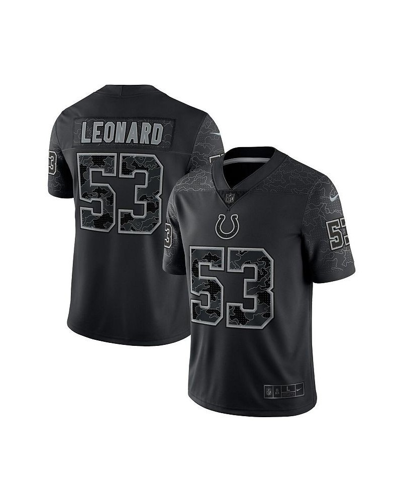 Men's Shaquille Leonard Black Indianapolis Colts RFLCTV Limited Jersey $91.65 Jersey