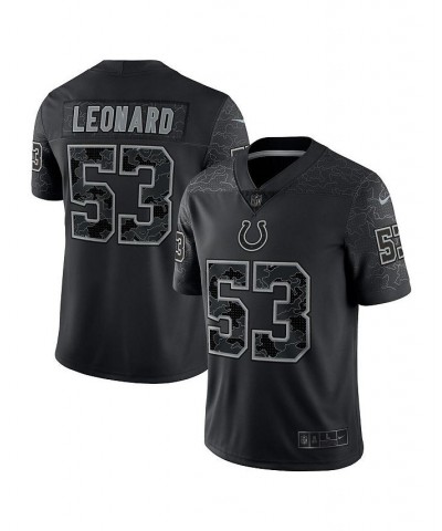 Men's Shaquille Leonard Black Indianapolis Colts RFLCTV Limited Jersey $91.65 Jersey