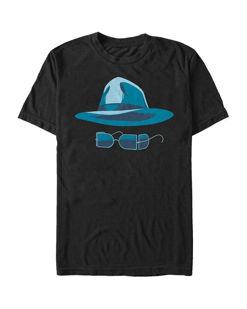 Universal Monsters Men's Invisible Man Hat and Glasses Big Face Short Sleeve T-Shirt Black $20.99 T-Shirts