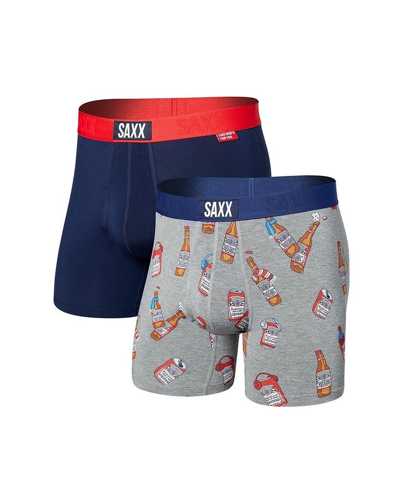 Men's Ultra Super Soft Boxer Fly Brief, Pack of 2 Multi $34.76 Underwear