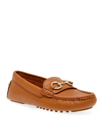 Women's Chrystie Moccasin Flats Brown $47.52 Shoes