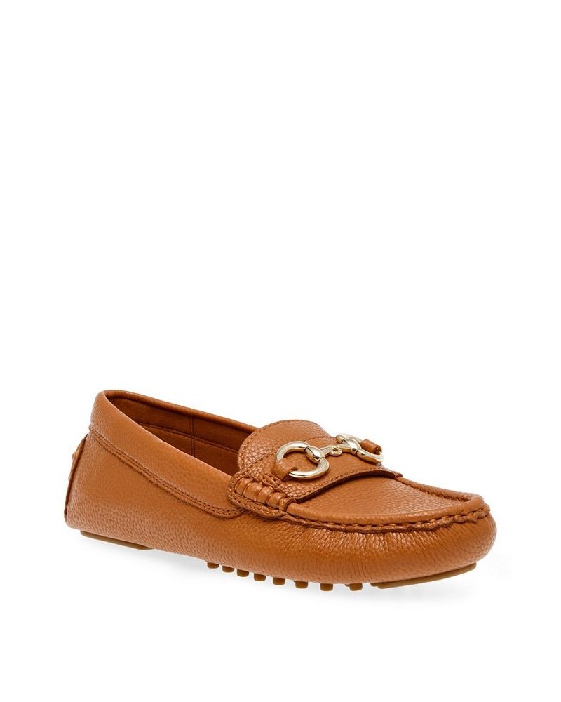 Women's Chrystie Moccasin Flats Brown $47.52 Shoes