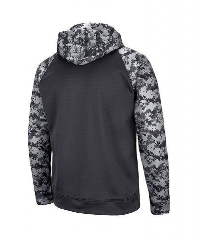 Men's Charcoal Wisconsin Badgers OHT Military-Inspired Appreciation Digi Camo Big and Tall Pullover Hoodie $33.75 Sweatshirt