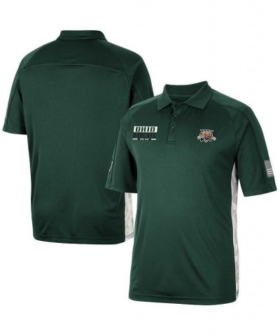 Men's Green Ohio Bobcats OHT Military-Inspired Appreciation Snow Camo Polo Shirt $35.39 Polo Shirts