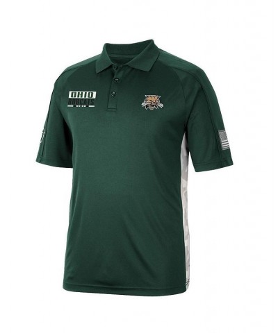 Men's Green Ohio Bobcats OHT Military-Inspired Appreciation Snow Camo Polo Shirt $35.39 Polo Shirts