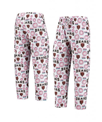 Men's White Chicago Bears Zest Patriotic Sleep Pants $22.50 Pajama