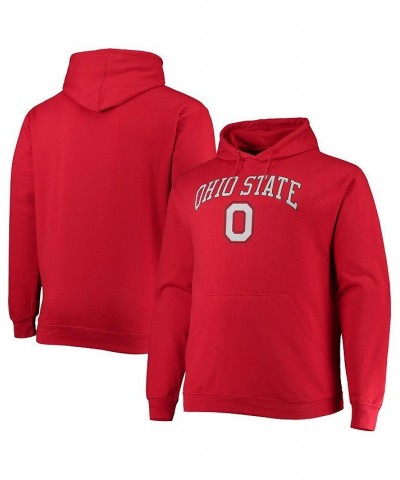 Men's Scarlet Ohio State Buckeyes Big and Tall Arch Over Logo Powerblend Pullover Hoodie $39.74 Sweatshirt