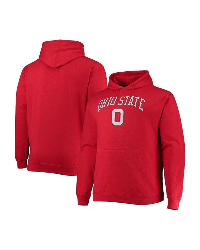 Men's Scarlet Ohio State Buckeyes Big and Tall Arch Over Logo Powerblend Pullover Hoodie $39.74 Sweatshirt