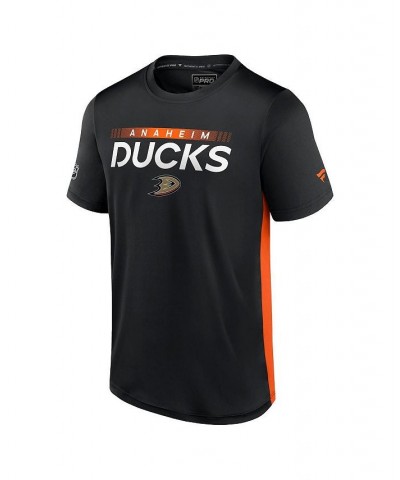 Men's Branded Black, Orange Anaheim Ducks Authentic Pro Rink Tech T-shirt $30.24 T-Shirts