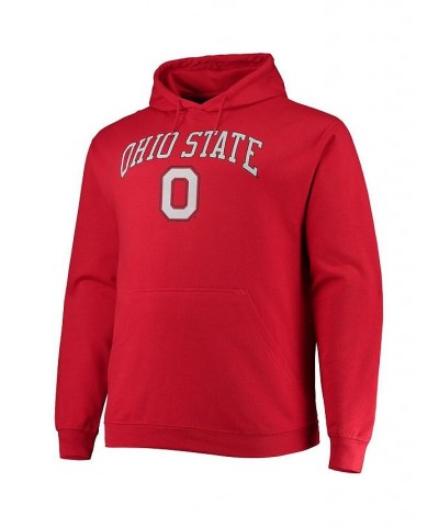 Men's Scarlet Ohio State Buckeyes Big and Tall Arch Over Logo Powerblend Pullover Hoodie $39.74 Sweatshirt