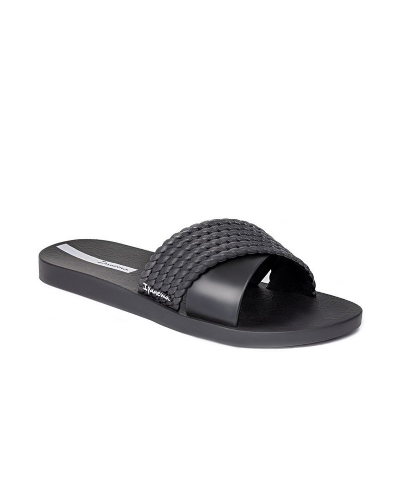 Women's Street II Water-resistant Slide Sandals Black $14.76 Shoes