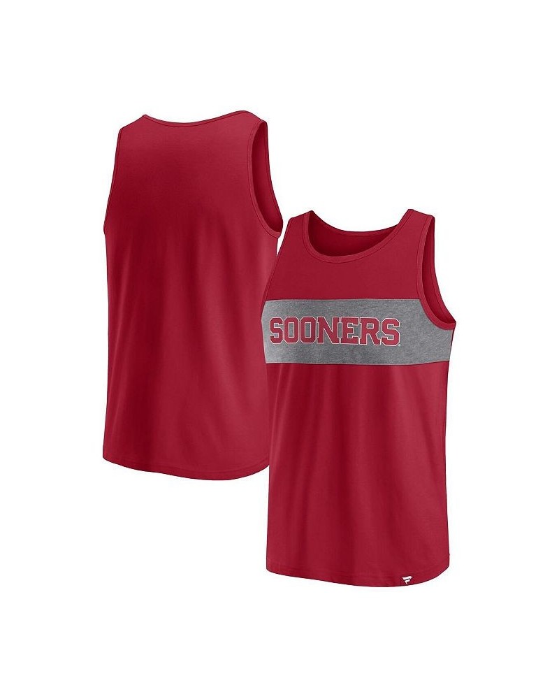 Men's Branded Crimson Oklahoma Sooners Perfect Changeover Tank Top $20.89 T-Shirts