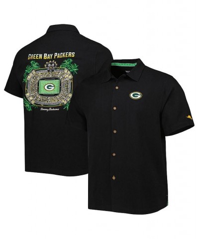 Men's Black Green Bay Packers Top of Your Game Camp Button-Up Shirt $93.10 Shirts