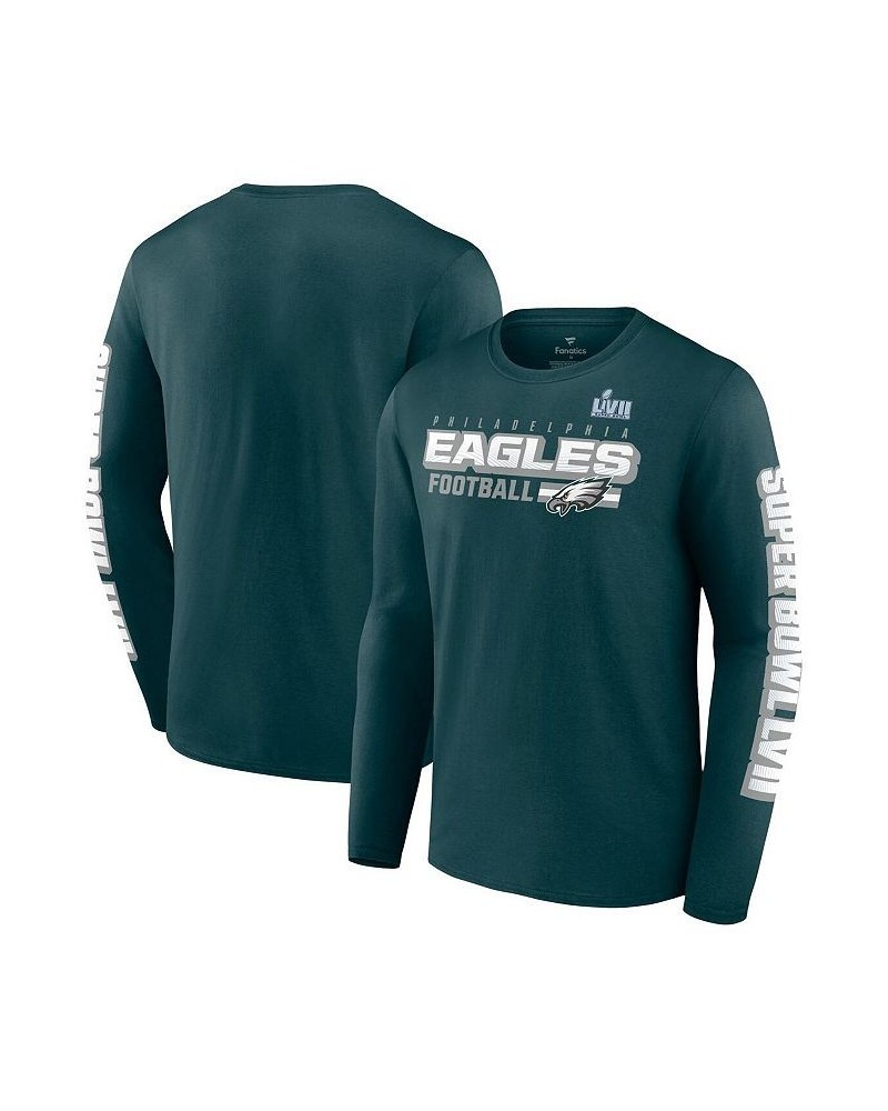 Men's Branded Midnight Green Philadelphia Eagles Super Bowl LVII Star Trail Long Sleeve T-shirt $23.51 T-Shirts