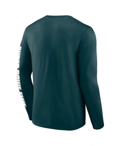 Men's Branded Midnight Green Philadelphia Eagles Super Bowl LVII Star Trail Long Sleeve T-shirt $23.51 T-Shirts