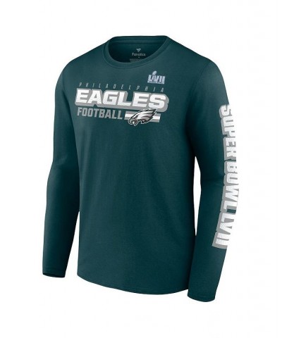 Men's Branded Midnight Green Philadelphia Eagles Super Bowl LVII Star Trail Long Sleeve T-shirt $23.51 T-Shirts