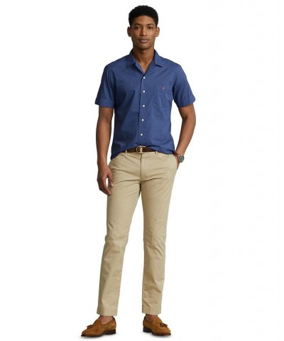 Classic Fit Woven Camp Shirt Blue $32.55 Shirts