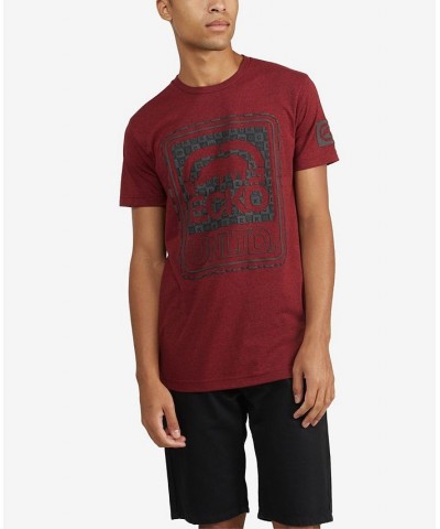 Men's Big and Tall Hardcore Marled T-shirt Red $15.30 T-Shirts