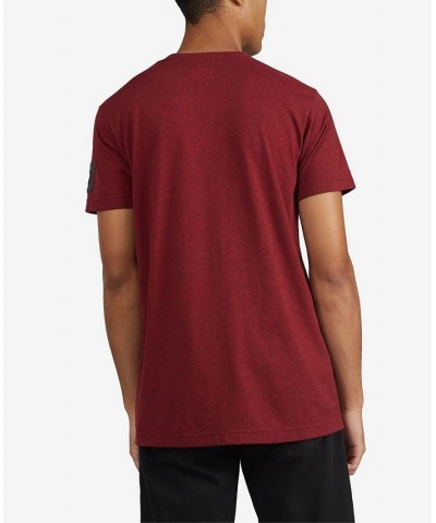 Men's Big and Tall Hardcore Marled T-shirt Red $15.30 T-Shirts