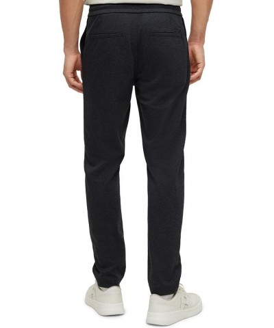 BOSS Men's Tapered-Fit Stretch Jersey Tracksuit Bottoms Blue $63.84 Pants