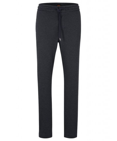 BOSS Men's Tapered-Fit Stretch Jersey Tracksuit Bottoms Blue $63.84 Pants