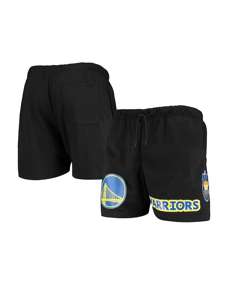 Men's Black Golden State Warriors Mesh Capsule Shorts $48.59 Shorts