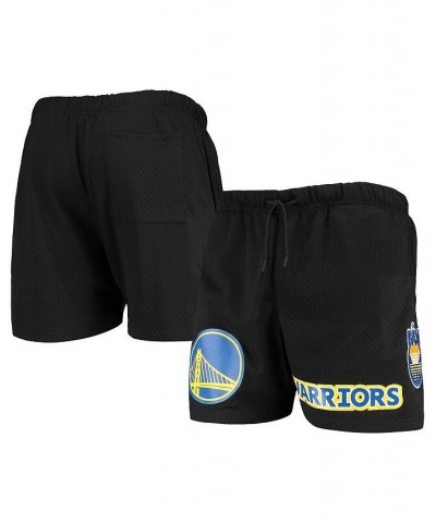 Men's Black Golden State Warriors Mesh Capsule Shorts $48.59 Shorts