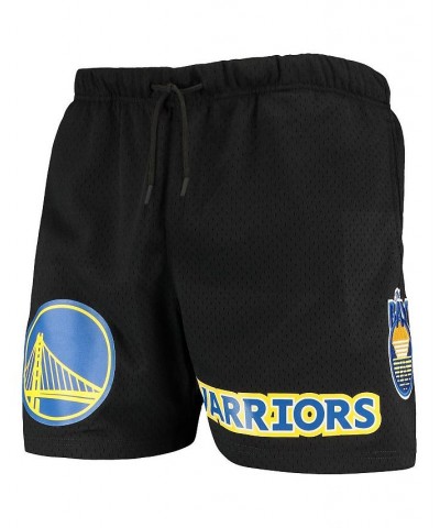 Men's Black Golden State Warriors Mesh Capsule Shorts $48.59 Shorts