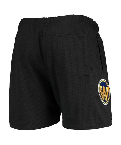 Men's Black Golden State Warriors Mesh Capsule Shorts $48.59 Shorts