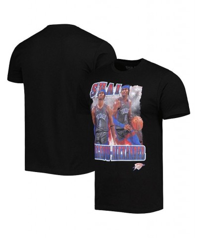 Men's and Women's Shai Gilgeous-Alexander Black Oklahoma City Thunder Player City Edition Double Double T-shirt $21.00 Tops