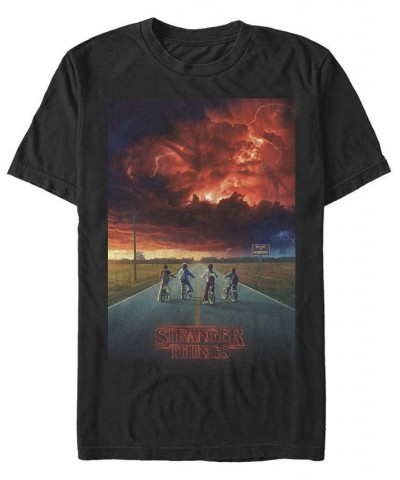 Men's Stranger Things Demagorgon Cloud Poster Short Sleeve T-Shirt Black $16.45 T-Shirts