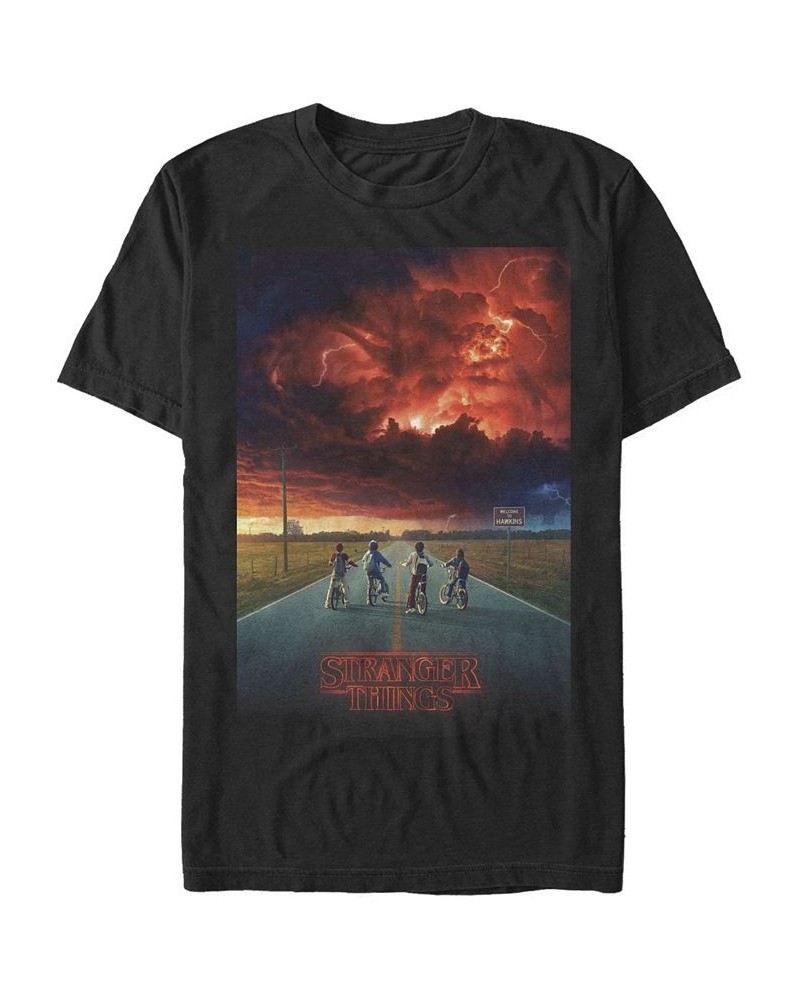 Men's Stranger Things Demagorgon Cloud Poster Short Sleeve T-Shirt Black $16.45 T-Shirts