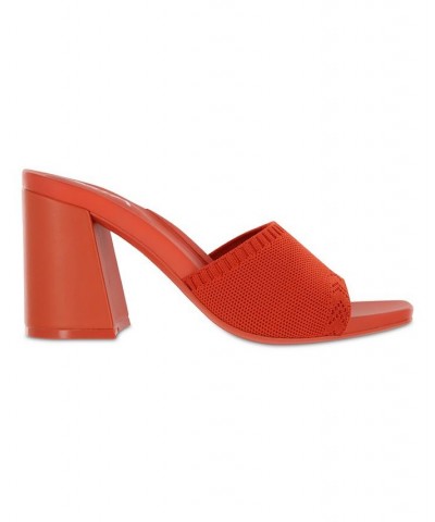 Women's Karon Square Toe Sandal Orange $32.80 Shoes