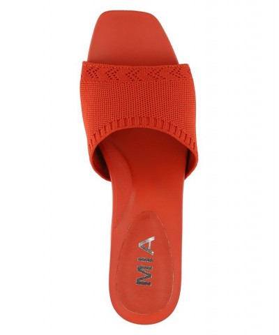 Women's Karon Square Toe Sandal Orange $32.80 Shoes