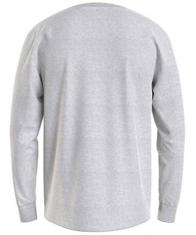 Men's Classic Logo Long Sleeve T-shirt Gray $24.29 T-Shirts