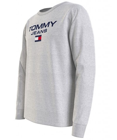 Men's Classic Logo Long Sleeve T-shirt Gray $24.29 T-Shirts