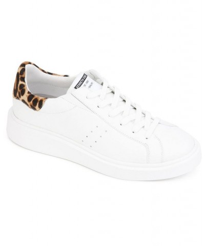 Women's Kam Platform Lace Up Sneakers White $34.27 Shoes