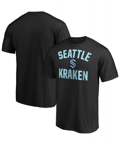 Men's Black Seattle Kraken Victory Arch T-shirt $14.57 T-Shirts