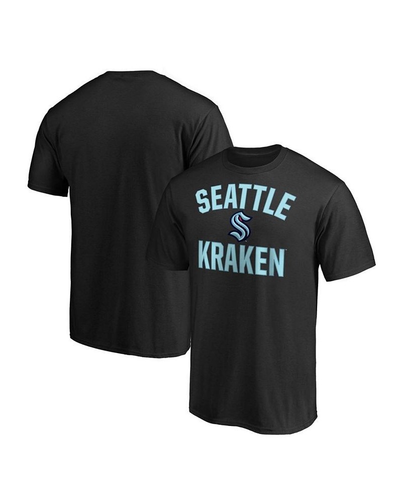 Men's Black Seattle Kraken Victory Arch T-shirt $14.57 T-Shirts