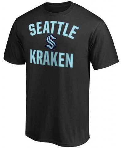 Men's Black Seattle Kraken Victory Arch T-shirt $14.57 T-Shirts