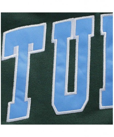 Men's Green Tulane Green Wave Arch Logo Tackle Twill Pullover Sweatshirt $35.39 Sweatshirt