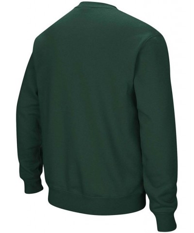 Men's Green Tulane Green Wave Arch Logo Tackle Twill Pullover Sweatshirt $35.39 Sweatshirt