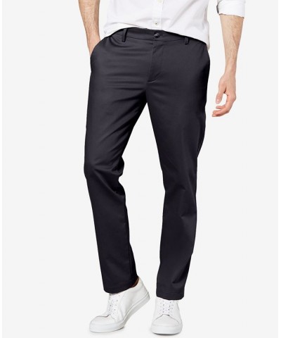 Men's Signature Lux Cotton Slim Fit Stretch Khaki Pants Blue $32.99 Pants