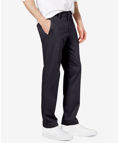 Men's Signature Lux Cotton Slim Fit Stretch Khaki Pants Blue $32.99 Pants