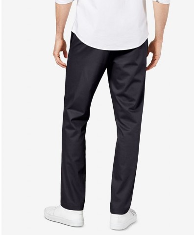 Men's Signature Lux Cotton Slim Fit Stretch Khaki Pants Blue $32.99 Pants