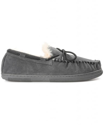 Men's Meander Moccasin Slippers Gray $46.06 Shoes