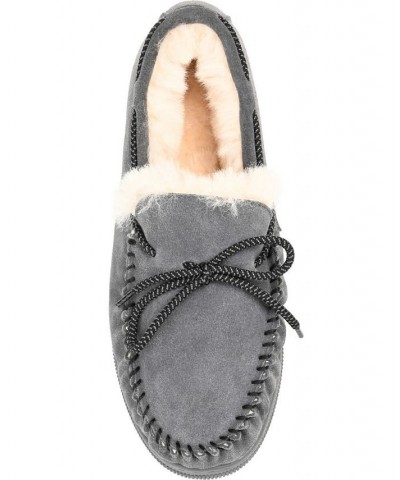 Men's Meander Moccasin Slippers Gray $46.06 Shoes