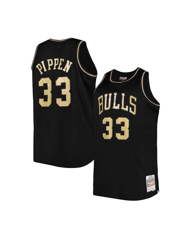 Men's Scottie Pippen Black Chicago Bulls Big and Tall Hardwood Classics 1997-98 Swingman Jersey $48.30 Jersey