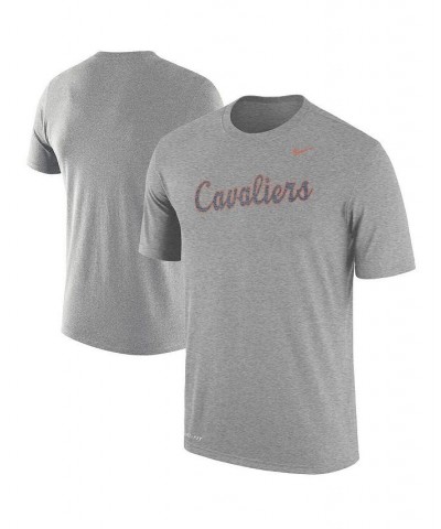 Men's Heathered Gray Virginia Cavaliers Vintage-Like Logo Performance T-shirt $18.40 T-Shirts